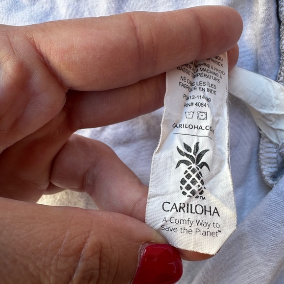 Cariloha Gray Robe Viscose Bamboo Sz S/M Tropical Quiet Luxury Loungewear Cozy - Picture 7 of 12